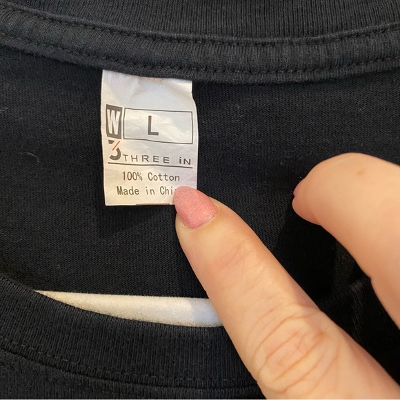 BTS Womens Love Yourself Black Graphic Print Ombre Pastel Band T-Shirt L - Picture 5 of 7